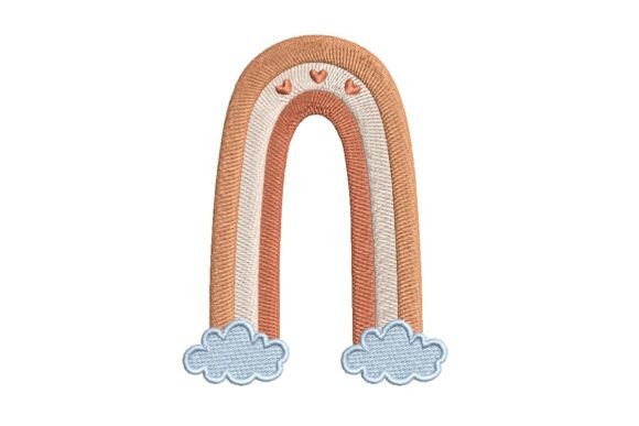 Pastel Rainbow Arch with Hearts and Clouds Design Review