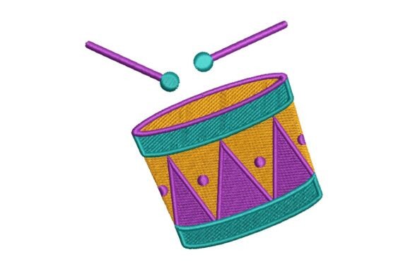 Review: Colorful Tom-Tom Drum Embroidery Design