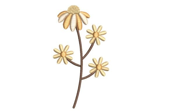 Review: Golden Daisies on a Stem Embroidery Design