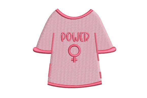 Review: POWER Female Symbol T-Shirt Embroidery Design