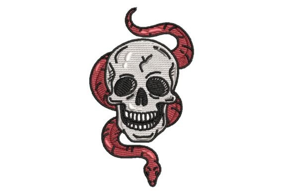 Review: Tattoo Style Skull with Red Snake Design