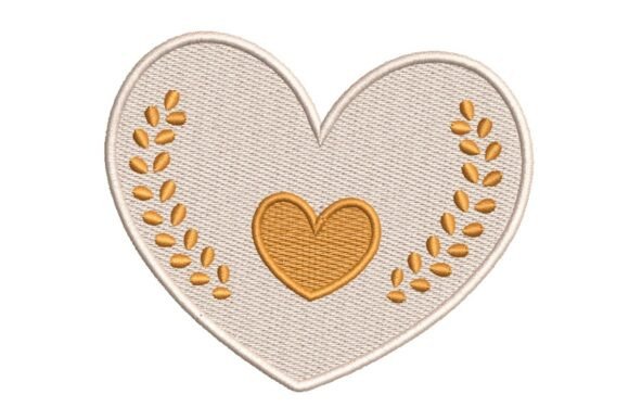 Reviewing the Golden Heart with Laurel Wreaths Embroidery Design